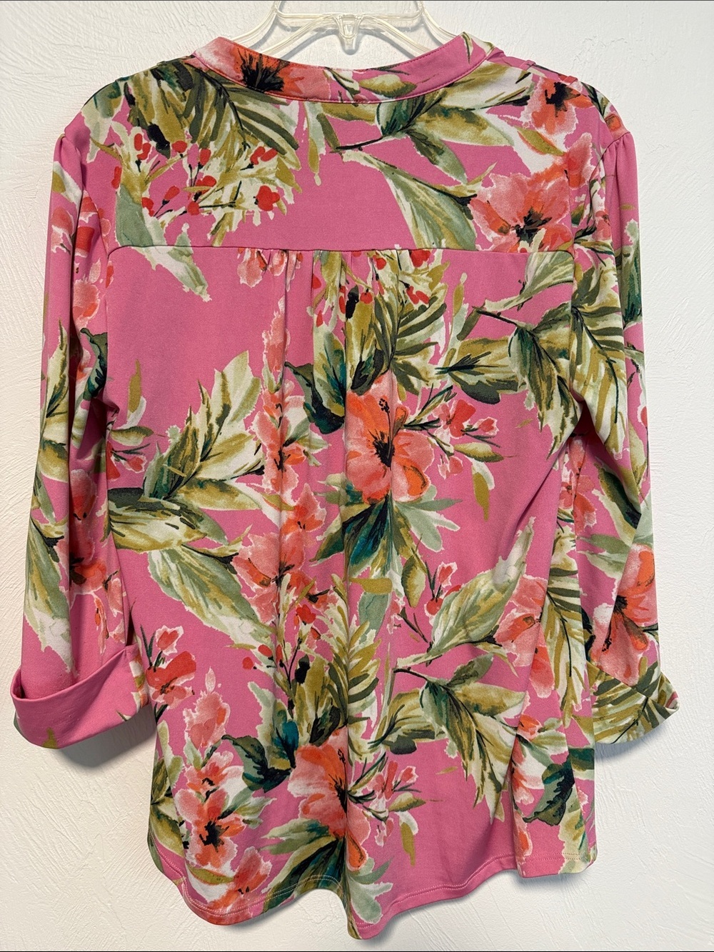 Ava & Grace Pink Floral Pullover Blouse Women's Medium Boho Romantic Top - Picture 2 of 8